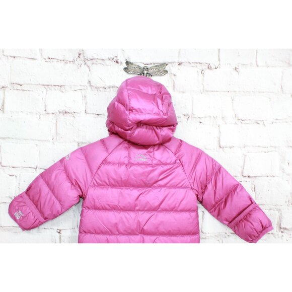 LL Bean Ultralight 650 Down Bunting Quilted Full Zipper Pink 3-6 Mons - Picture 4 of 12